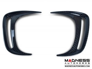 FIAT 500 Rear Bumper Side Duct Trim Piece Set - Carbon Fiber 